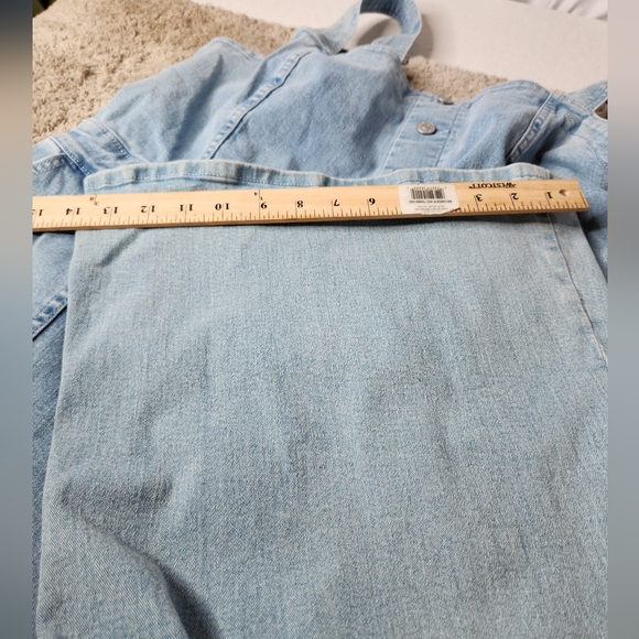 Ava & Viv Women's Denim Flare Jumpsuits Sleeveless Overalls - Picture 6 of 14